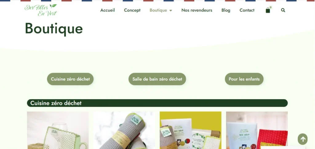 Boutique Des filles en vert