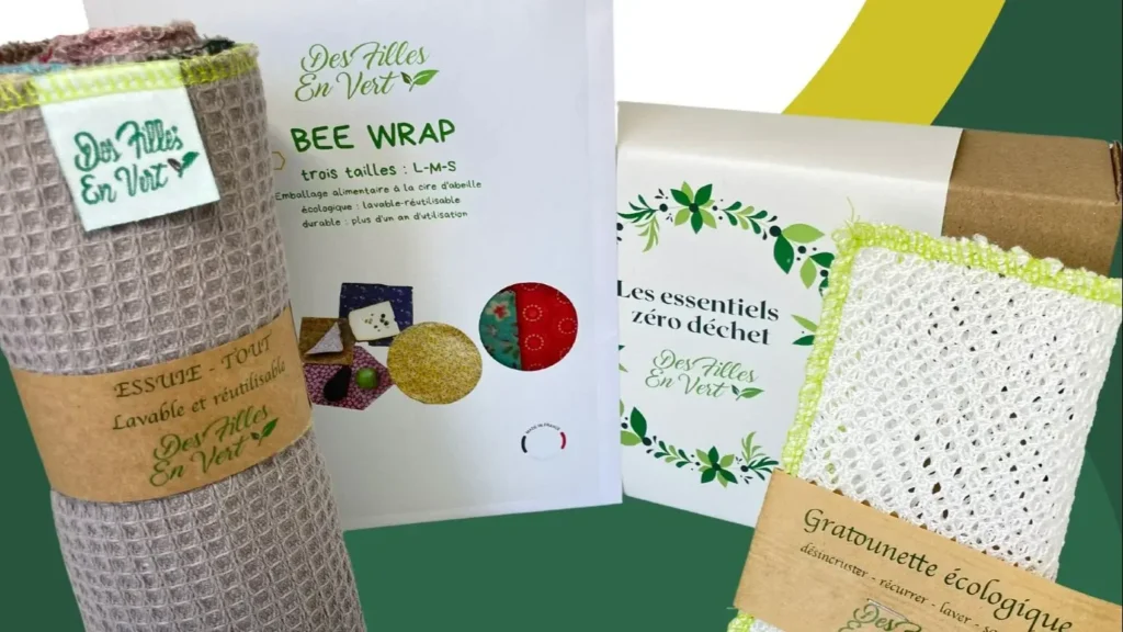 produits écoresponsables et durables des filles en vert